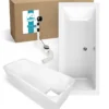 Calmwaters® Badewanne Komplettset 180x80 Cm Mit Wannenträger & Ablaufgarnitur, Duobadewanne Für 2, Set Acryl-Badewanne Rechteckig, Modern Select Rechteck Badewanne 180 X 80 Cm, Weiß, 99000158 -Vidailo Verkaufe 953e0215343863848e001e6e70844c61