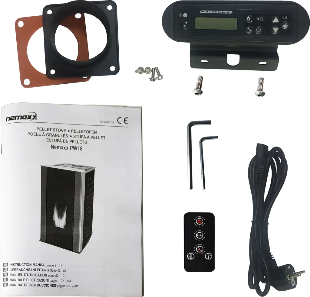 Nemaxx PW18-WT Pelletofen Wasserführend 18 KW Pelletkaminofen Pelletheizung - Stahl Weiß - Für Bis Zu 300m³ - 90,8% Wirkungsgrad - A+ 13 Nemaxx PW18-WT Pelletofen Wasserführend 18 KW Pelletkaminofen Pelletheizung - Stahl Weiß - Für Bis Zu 300m³ - 90,8% Wirkungsgrad - A+ – Bild 11