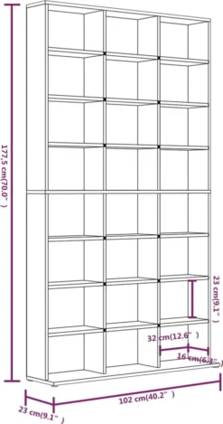VidaXL CD-Regal Grau Sonoma 102x23x177,5 Cm Holzwerkstoff 14 VidaXL CD-Regal Grau Sonoma 102x23x177,5 Cm Holzwerkstoff -Vidailo Verkaufe 99b83a59e23a8032a4409a92f74f100a