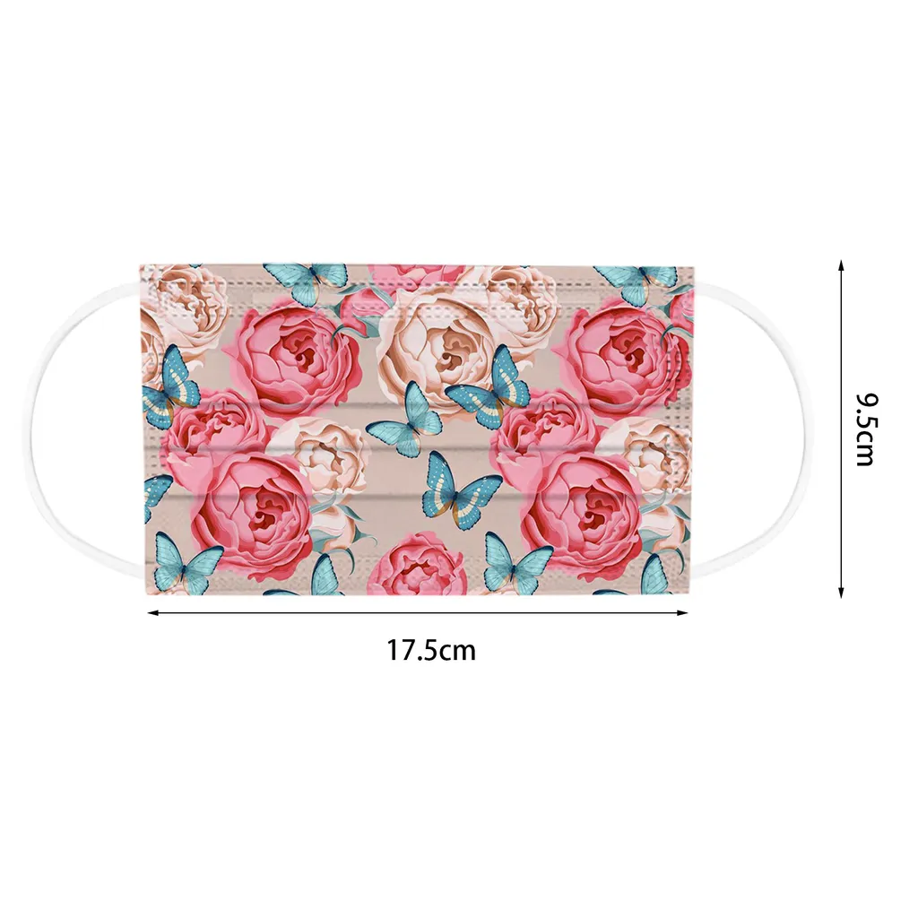 50 Stk Bunte Einwegmasken Für Erwachsene Frauen Gesichtsmaske Einweg-3-lagige Mundmaske 6 50 Stk Bunte Einwegmasken Für Erwachsene Frauen Gesichtsmaske Einweg-3-lagige Mundmaske – Bild 4