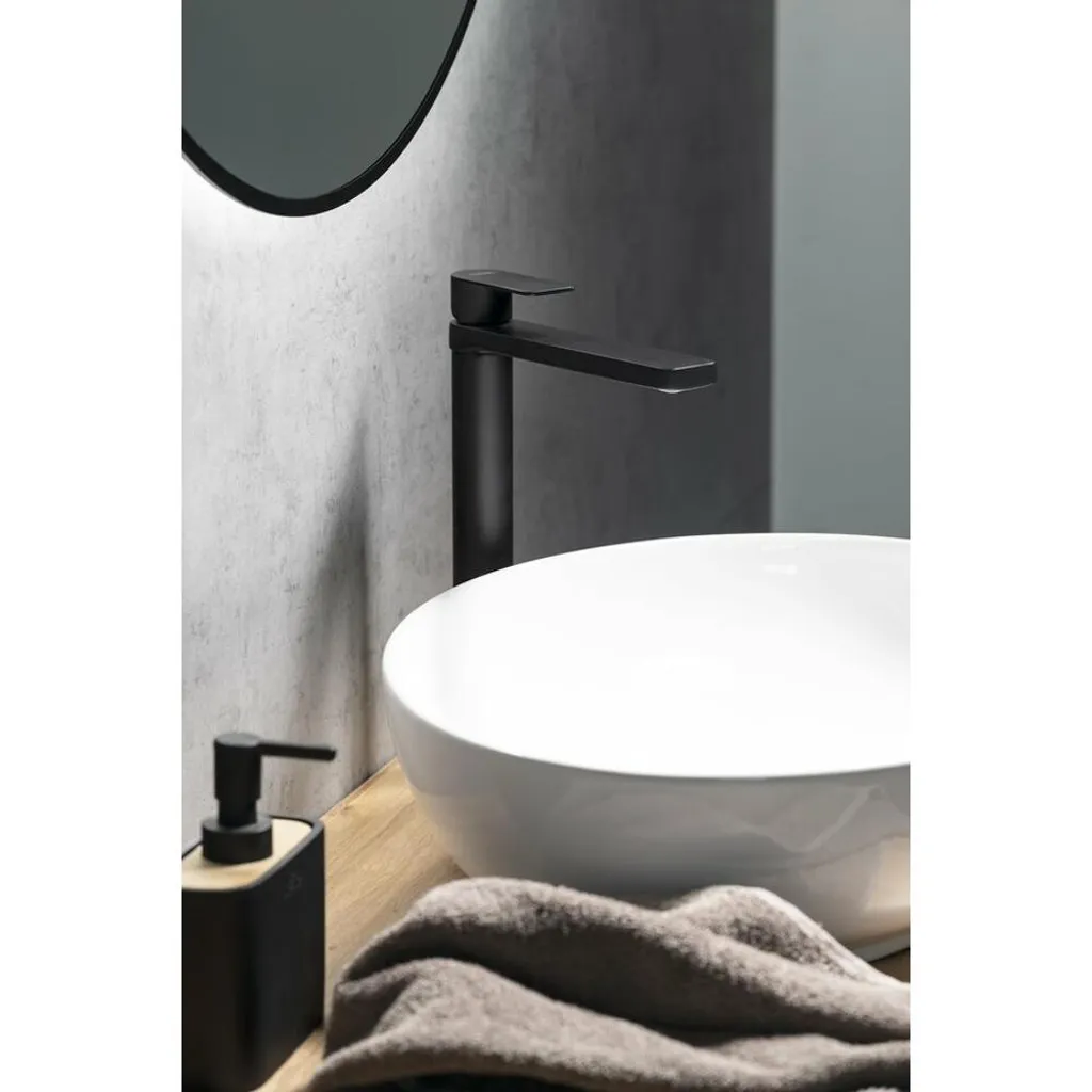 DAPHNE Waschtischarmatur, Hoch, Ohne Ablaufgarnitur, Schwarz Matt 5 DAPHNE Waschtischarmatur, Hoch, Ohne Ablaufgarnitur, Schwarz Matt – Bild 3