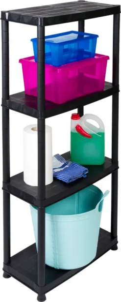 2 X Kreher Kunststoffregal "Primo" Mit 4 Böden In Schwarz -Vidailo Verkaufe 9a1cf51856681b402eb3f1ec87ab3eea