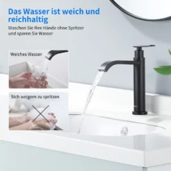 Aihom Kaltwasserhahn Schwarz Wasserhahn Kaltwasser, Waschtischarmatur Wasserfall Für Gäste WC, Einzigartiges Armatur Waschbecken Mit Auslaufhöhe 118 Mm Einhebelarmatur Für Badezimmer -Vidailo Verkaufe 9a72fe8330629ee08094d4649c54fbc3