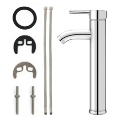 Puluomis Wasserhahn Waschtischarmatur Mit 2 Wasserline, Kaltes Und Heißes Waschamatur Für Waschbecken, Küche, Badezimmer, Einhandmischer Waschbeckenarmatur,Weiß Silber, -Vidailo Verkaufe 9ae5c82155872ce4687fb0914e2f892f