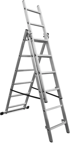 Aluminium-Multifunktionsleiter 3-teilig Gestanzt 6 Sprossen (150kg) BASIC -Vidailo Verkaufe 9d4029c1a3217ebfdb19c280c9e7a81c