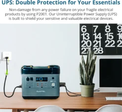 OUKITEL Tragbares Stromerzeuger P2001E, Solarspeicher Mit 2000Wh/51,2V LiFePO4 Akku Mit 2000W (4000W Peak) AC Ausgängen, Versorgt 13 Geräte Gleichzeitig, Solargenerator Mit Beleuchtung Für Outdoor Camping, Fernreisen, Heimgebrauch -Vidailo Verkaufe 9d7e4ce5c2c02cdf615870f4e9dc274f 1