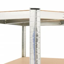 VidaXL Eckregal Mit 5 Böden Silbern Stahl & Holzwerkstoff -Vidailo Verkaufe 9d97993541680107eb066923c641b3a5