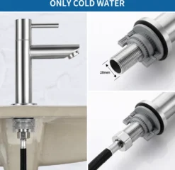 Kaltwasser Wasserhahn Bad Armatur Waschtischarmatur Badarmaturen Für Badzimmer Mit Anschlussschlauch -Vidailo Verkaufe 9dd25bfe09f6ea2e9a7e5ca9a8398e57