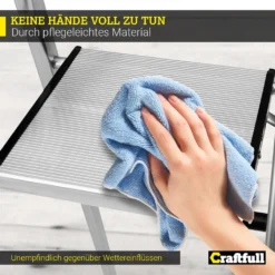 Craftfull Stehleiter CF-133B, Aluminium-Haushaltsleiter, Ablagefläche, Gummi-Standfüße, 3-6 Stufen (4 Stufen) 16 Craftfull Stehleiter CF-133B, Aluminium-Haushaltsleiter, Ablagefläche, Gummi-Standfüße, 3-6 Stufen (4 Stufen) -Vidailo Verkaufe 9e59f0661daa4c286d850553367cb9b1