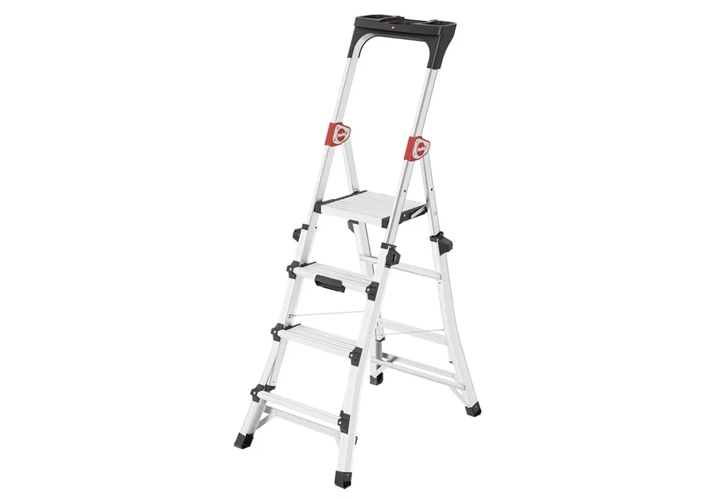 Hailo TL100 TopLine Alu Teleskop Stehleiter 5 Stufen 6 Hailo TL100 TopLine Alu Teleskop Stehleiter 5 Stufen – Bild 4