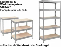 Schwerlastregal Verschiedene Farben & Größen Bis Zu 1500 Kg Tragkraft Anthrazit Höhe/Breite/Tiefe: 180x90x60 Cm -Vidailo Verkaufe 9f70eaa98b99401fa58bebb4661cc6d8