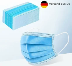 10x Atemschutz-Masken Mundschutz-Masken Einwegmaske OP-Maske Mund-Nasen-Maske 3-lagig Gummiband