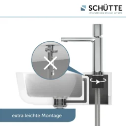 SCHÜTTE Waschtischarmatur NEW YORK, Wasserhahn Bad Mit Pop Up Abflussstopfen In Chrom -Vidailo Verkaufe a0471a62e14ac639001bc1fd5f368a53