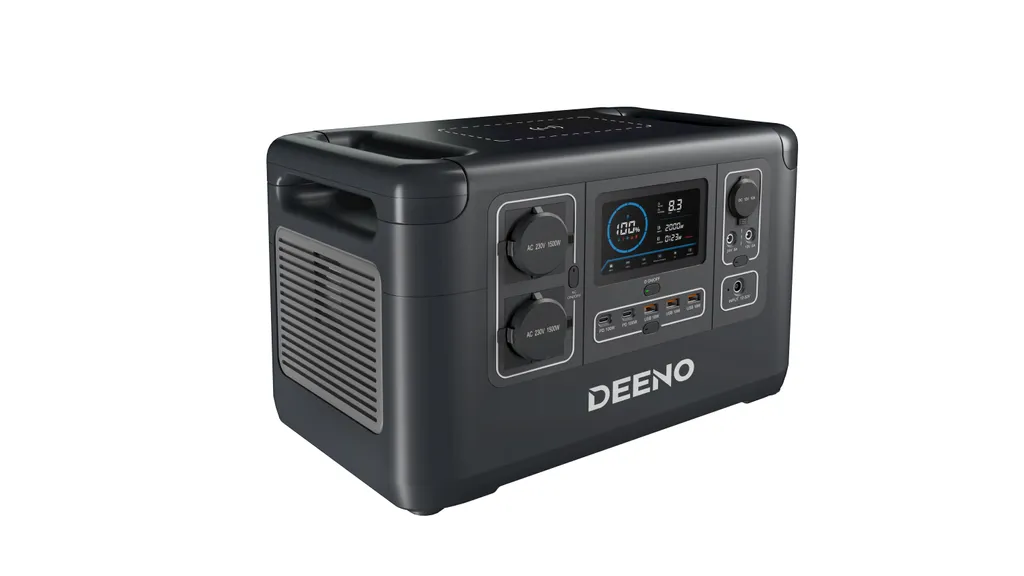 Deeno X 1500 Powerstation, Stromspeicher, 1036 Wh Kapazität, 1500 Watt Leistung, Integrierte LED-Lampe, Transportabel 3 Deeno X 1500 Powerstation, Stromspeicher, 1036 Wh Kapazität, 1500 Watt Leistung, Integrierte LED-Lampe, Transportabel