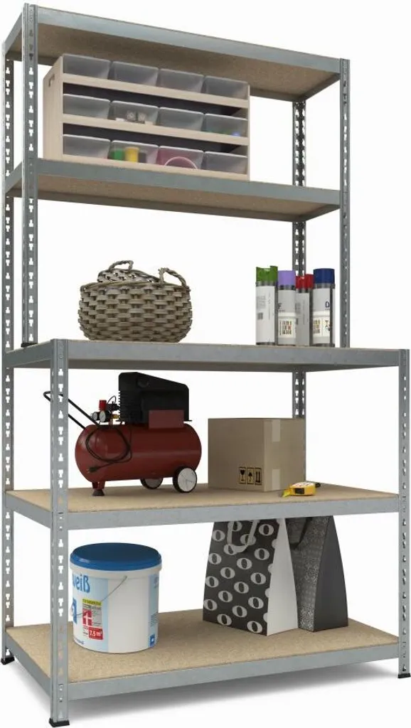 Steckregal Work System 180x100x60/30 3+2 4 Steckregal Work System 180x100x60/30 3+2 – Bild 2