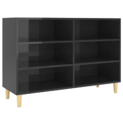 VidaXL Sideboard Hochglanz-Schwarz 103,5x35x70 Cm Holzwerkstoff