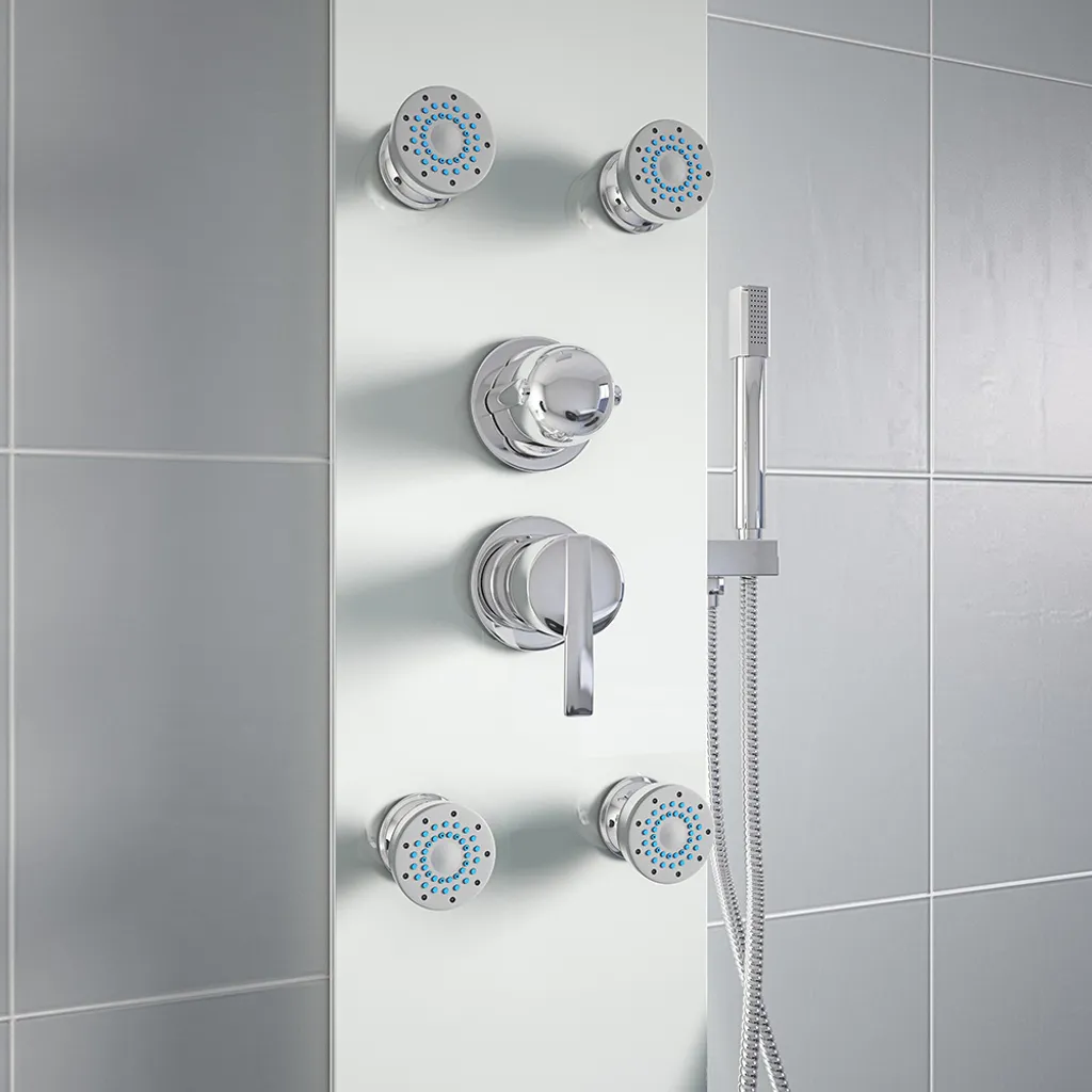 HOME DELUXE - Duschpaneel DIVE White Duscharmatur Komplettset 6 HOME DELUXE - Duschpaneel DIVE White Duscharmatur Komplettset – Bild 4