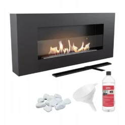 Wandkamin Bioethanol DELTA FLAT Mit Verglasung GESCHENKE