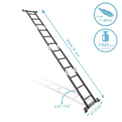 STAHLWERK Mehrzweckleiter 150 Kg Alu Klappleiter Trittleiter Aluminiumleiter -Vidailo Verkaufe a2d717209499f05137eb7f4820eac9ec