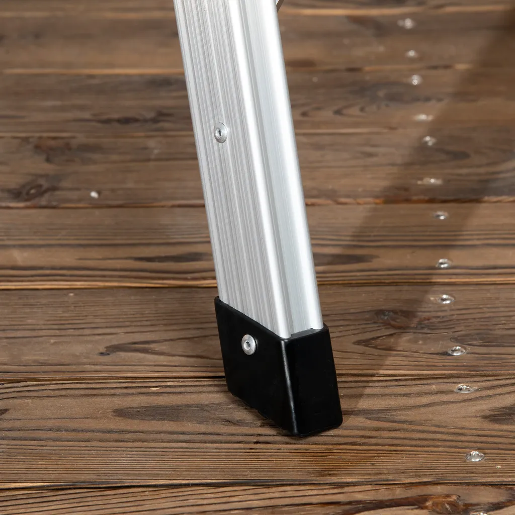 DURHAND Werkbank Klappstufen Klappbare Arbeitsplattform Rutschfester Werktisch Mit Sicherheitsriegel Bis 150 KG Aluminiumlegierung Stahl Silber 94 X 38,5 X 48cm 9 DURHAND Werkbank Klappstufen Klappbare Arbeitsplattform Rutschfester Werktisch Mit Sicherheitsriegel Bis 150 KG Aluminiumlegierung Stahl Silber 94 X 38,5 X 48cm – Bild 7