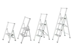 Wenko Alu-Design Klapptrittleiter 3-stufig Weiß -Vidailo Verkaufe a4bbe3eba93581a784bd639f1a6f7774