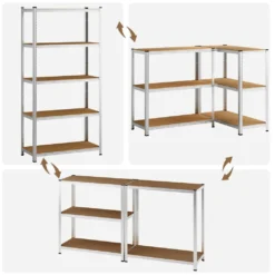 2x Monzana Schwerlastregal 170x75x30cm 350kg 5 MDF-Platten Regal Lagerregal Kellerregal Steckregal Werkstattregal -Vidailo Verkaufe a4d53e3a56c9b81cc7602d61287dec48 1