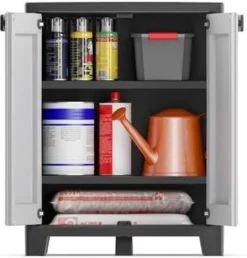 Keter Low Storage Schrank, Titan, Kunststoff, 2 Regale -Vidailo Verkaufe a4fbdc1a4d4928709136a31d348759a1