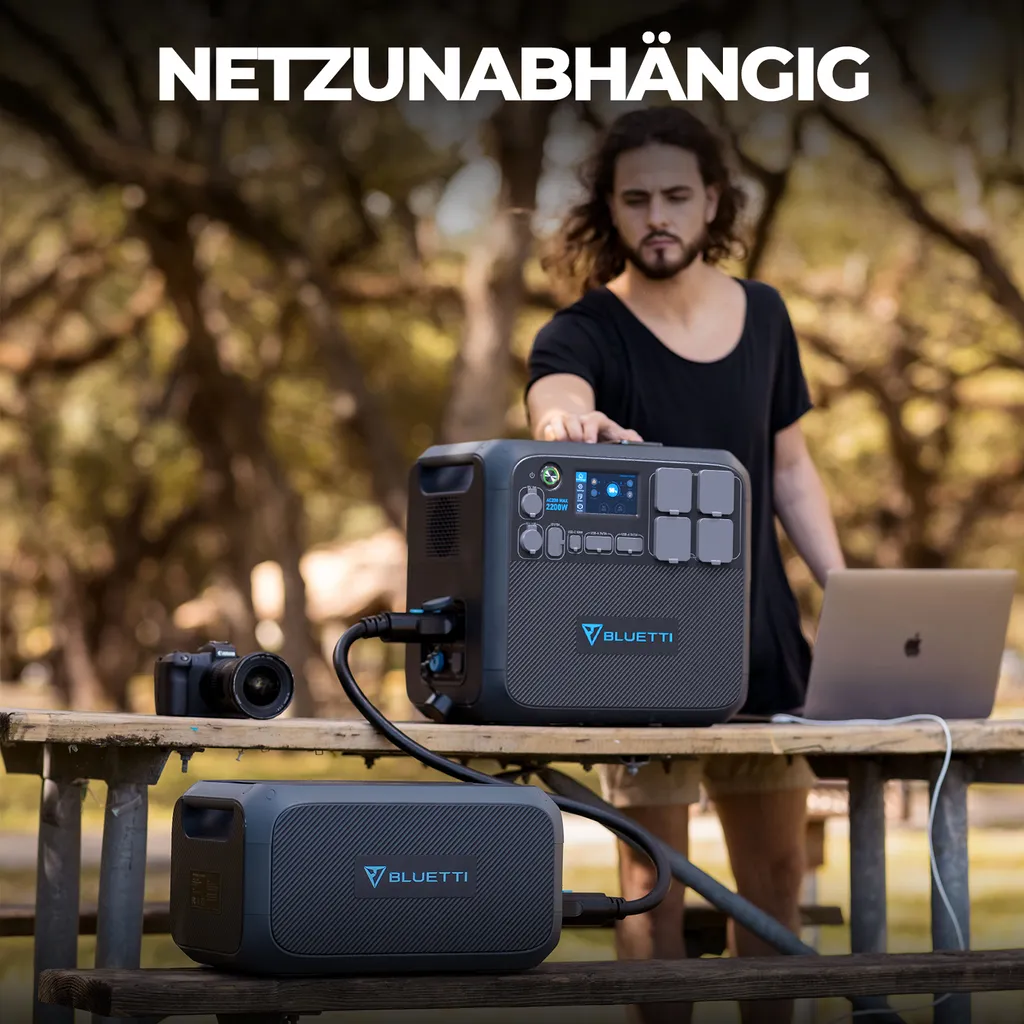 BLUETTI Stromerzeuger AC200MAX Und B230 Erweiterungsbatterie Mit 3 PV120 120W Solarpanel, 4096Wh Batteriekapazität, LiFePO4 Battery Pack Für Hausgebrauch, Wohnmobil, Notfälle, Off Grid 9 BLUETTI Stromerzeuger AC200MAX Und B230 Erweiterungsbatterie Mit 3 PV120 120W Solarpanel, 4096Wh Batteriekapazität, LiFePO4 Battery Pack Für Hausgebrauch, Wohnmobil, Notfälle, Off Grid – Bild 7