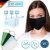Virshields® Mund Und Nasenschutz - 200 STK, 3-lagig, Allgemeine Verwendung, Schwarz, EU - Masken Mundschutz, Einweg Gesichtsmaske, Einwegmasken, Schutzmasken, Einmalmasken, Maske -Vidailo Verkaufe a66bd708e8970fa72287142fcebc34ad