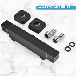 SCHWÄNLEIN® Thermostatbatterie Dusche Set,Brausebatterrerie,Brausemischer (Thermostat Brausebatterie Schwarz Eckig) -Vidailo Verkaufe a6fb17705716a4d62dbd923df49103e8