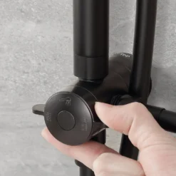 Duschsystem Trennbar, Schwarz , Badewannenarmatur Wasserfall ,Duscharmatur ,Dusche 2 Funktion Handbrause ,Edelstahl Duschstange ,Regendusche Für Bad/Badewanne,keinen Wasserhahn -Vidailo Verkaufe a6ff009b91b1e60f818d8cd96b22059d