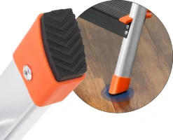 SONGMICS Trittleiter 4 Stufig | Aluleiter Bis 150 Kg | 143 X 83,5 X 44 Cm | Klappleiter Mit Anti-Rutsch-Füßen | Klapptritt Leiter Stehleiter Silber-orange GLT04BK -Vidailo Verkaufe a97b9b355d3ef7e1c42a00560e7fc568 1