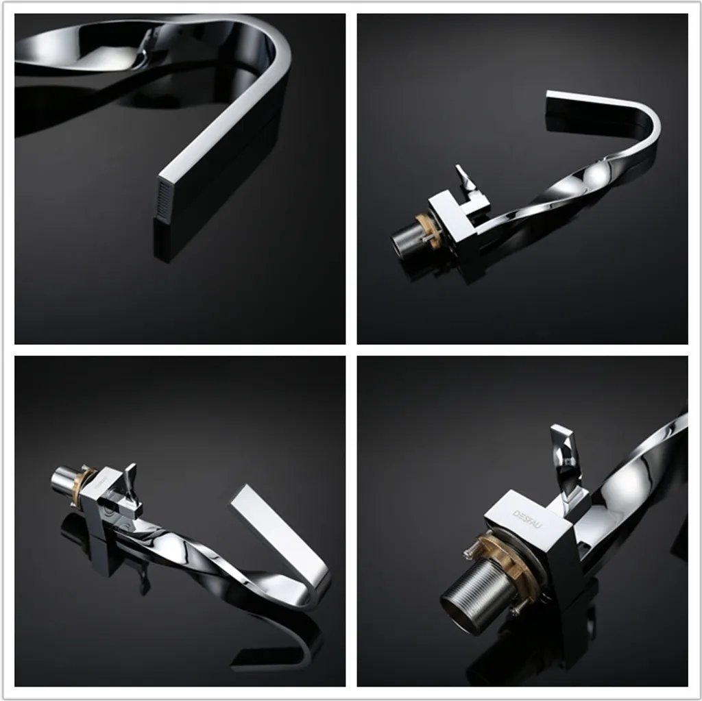 Design-Waschtischarmatur Wasserfall Mischbatterie Wasserhahn Bad Badarmatur Waschbeckenarmatur Chrom Einhebelmischer Badezimmer 10 Design-Waschtischarmatur Wasserfall Mischbatterie Wasserhahn Bad Badarmatur Waschbeckenarmatur Chrom Einhebelmischer Badezimmer – Bild 8