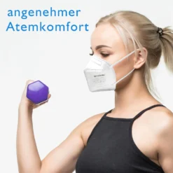 FFP2 Masken 10 Stück NR Einzeln Verpackt, Atemschutzmaske Weiss Ohne Ventil, 2x Kopfband-Verlängerung Und 10x Nasenpolster 4-lagig CE 1008 , Mund- & Nasenschutz, Schutzmasken + Halterung -Vidailo Verkaufe aa445b1c97306466fdd5dc5b13d79808