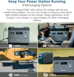 OUKITEL P2001E 2000W (4000W Peak) Stromerzeuger Power Station 2000Wh Solargenerator 625000mAh Mobiler Stromspeicher Power Station, Sicheres LiFePO4-Batterie PD100W QC3.0 Solar Generator Für Notstrom Camping Wohnmobile Zu Hause -Vidailo Verkaufe aa56c170c90112eb2186a12dd1c28f31 1