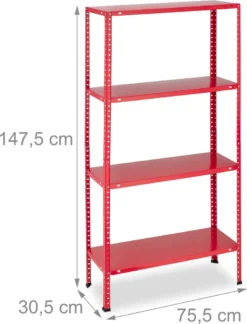 Relaxdays Rotes Schwerlastregal 2er Set 4 Ebenen -Vidailo Verkaufe aa7329056dfda2354394aafc56ddda8e