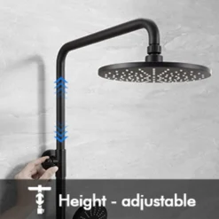 Duschsystem Trennbar, Schwarz , Badewannenarmatur Wasserfall ,Duscharmatur ,Dusche 2 Funktion Handbrause ,Edelstahl Duschstange ,Regendusche Für Bad/Badewanne,keinen Wasserhahn -Vidailo Verkaufe aaad969c721ec594f12ea6dd4c9ae9ab