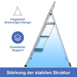 Meykoers Klapptritt Trittleiter 3 Stufen Eisen Stehleiter Mit Tragegriff, Mit Rutschfester Gummimatte Haushaltsleiter, Bis 150 Kg Belastbar -Vidailo Verkaufe ac7f6e8ec752faddb7ee61f5ac0c3898