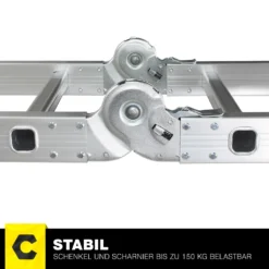 Craftfull Mehrzweckleiter CF-104A - 6in1 Leiter - Gelenkleiter Aus Aluminium - Klappleiter - Stehleiter - Anlegeleiter - Anti-Rutsch-Profil - 3,5 Meter (4x3 Sprossen) -Vidailo Verkaufe ada32ffda2a82ee334ca58e89b08ed91