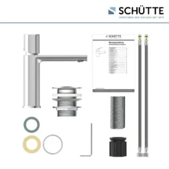 SCHÜTTE Waschtischarmatur NEW YORK, Wasserhahn Bad Mit Pop Up Abflussstopfen In Chrom -Vidailo Verkaufe add03dd8d634f50b480477f734ceb124