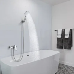 Duscharmatur Brausebatterie Mit Brauseschlauch, Handbrause Mit 3 Funktionen, Und Brausehalter | Einhebel-Brausemischer-Duschset, Chrom -Vidailo Verkaufe ae735eb3921e207843095d991f78772e