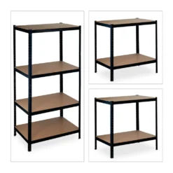 Relaxdays Schwerlastregal 180x90x60 Schwarz -Vidailo Verkaufe aede5d6b75b351ae9029b525e3e89b98