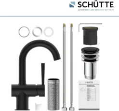 SCHÜTTE Waschtischarmatur CORNWALL, Wasserhahn Bad Mit Ablaufgarnitur, Pop Up Abflussstopfen -Vidailo Verkaufe b080c9fee941b83a5c8310e3129c3ddd