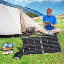 BEAUDENS 150W Tragbare Power Station 166Wh/52000mAh Solar Generator Solargenerator Stromerzeuger Mit 100W Solarpanels Solaranlagen Solarladegerät Solarzelle Solarbox Akku Ladegerät Powerbank Typ-C/USB Für Notstrom/Camping/Wohnmobile/zu Hause/ Reise CPAP Emergency -Vidailo Verkaufe b091de3fe6cd530905aeb60060aba594