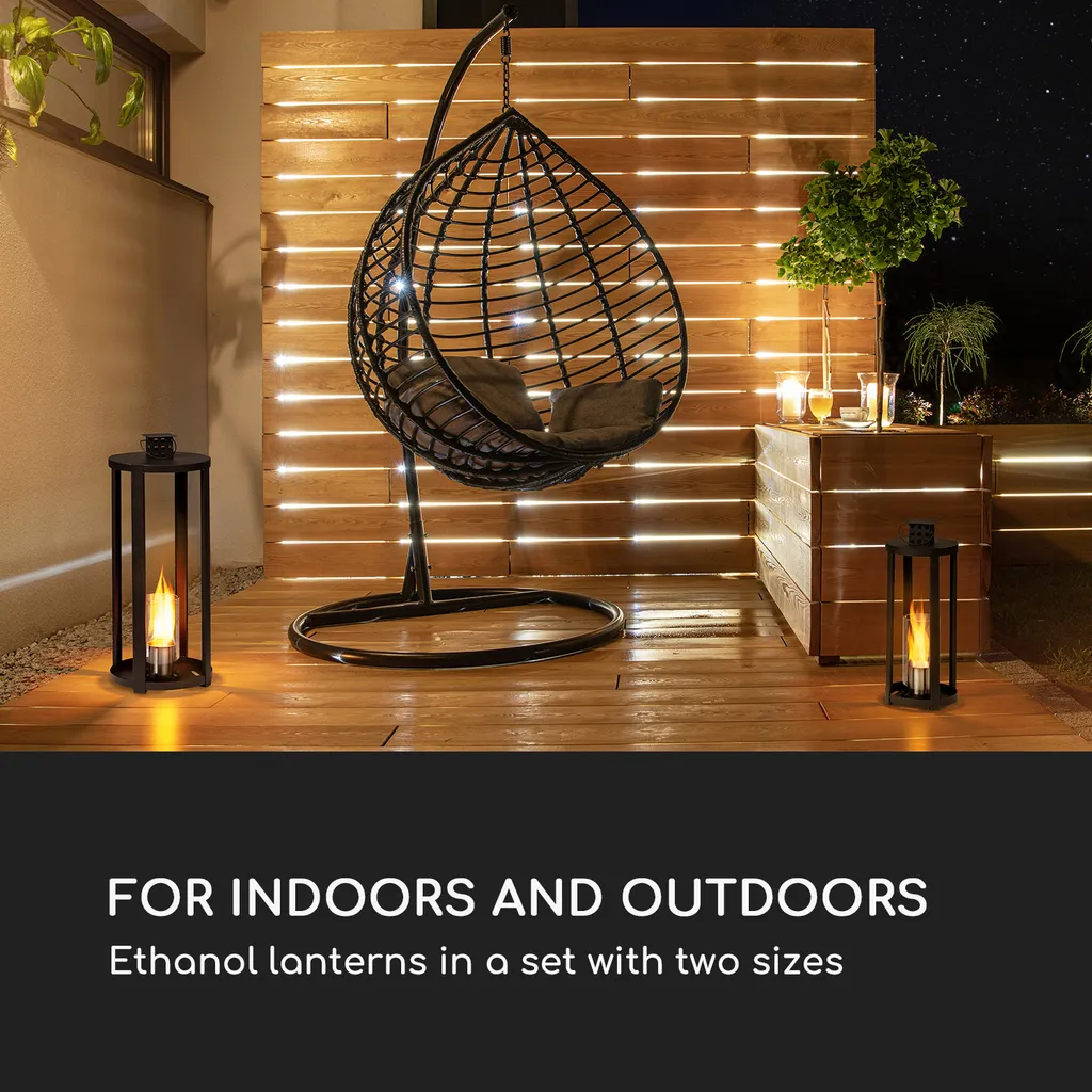 Blumfeldt Fiamme Cilindro Ethanol-Laterne , 2-Set , Edelstahl-Brenner 0,3 Liter , 4 H Brenndauer ,für Drinnen Und Draußen , Incl. Löschwerkzeug , Rundes Design , Stahlblech 4 Blumfeldt Fiamme Cilindro Ethanol-Laterne , 2-Set , Edelstahl-Brenner 0,3 Liter , 4 H Brenndauer ,für Drinnen Und Draußen , Incl. Löschwerkzeug , Rundes Design , Stahlblech – Bild 2