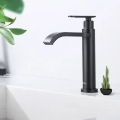 Aihom Kaltwasserhahn Schwarz Wasserhahn Kaltwasser, Waschtischarmatur Wasserfall Für Gäste WC, Einzigartiges Armatur Waschbecken Mit Auslaufhöhe 118 Mm Einhebelarmatur Für Badezimmer -Vidailo Verkaufe b1b8b4674b47ef64cb39b796bc2e039b