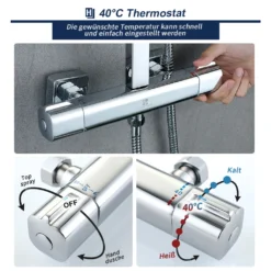 Duschsystem Mit Thermostat Regendusche Duschset Inkl. Duschkopf Handbrause Und Duschstange Duschsäule Für Dusche Duscharmatur 14 Duschsystem Mit Thermostat Regendusche Duschset Inkl. Duschkopf Handbrause Und Duschstange Duschsäule Für Dusche Duscharmatur -Vidailo Verkaufe b1e00221a0509efebdc1664a071a845b