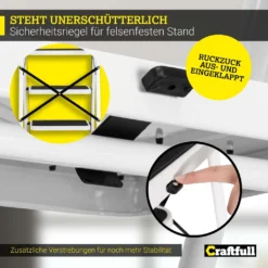 Craftfull Klapptritt CF-130A, Aluminium-Trittleiter 4 Stufen Klappbar -Vidailo Verkaufe b2bcdfc23e74468d849ce63ff1face17