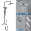 Chorm Brausegarnitur, Duschsystem Mit Thermostat Mischer, Duschset, Duscharmatur Thermostat Mit Regendusche Und Handbrause (3 Strahlarten) -Vidailo Verkaufe b4e9fc3225683bddb2ae9a6e8725c793