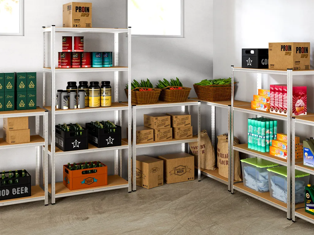 Monzana Schwerlastregal Kellerregal Steckregal Werkstattregal Lagerregal Regal, Model:2x 5 Böden - 180x90x40cm 11 Monzana Schwerlastregal Kellerregal Steckregal Werkstattregal Lagerregal Regal, Model:2x 5 Böden - 180x90x40cm – Bild 9